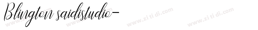 Blington saidistudio字体转换 Blington saidistudio字体转换
